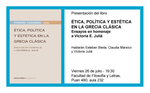 Presentación Ética, política y estética en la Grecia clásica